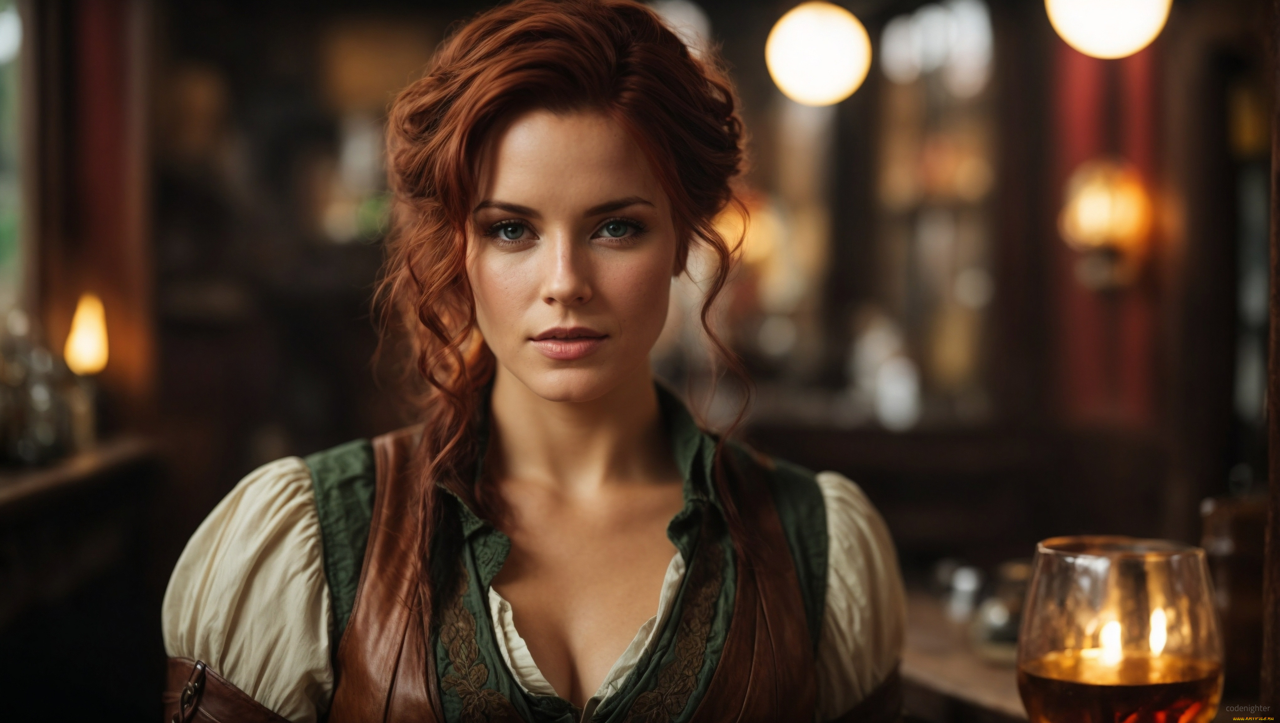 3 ,  , portraits, ai, art, digital, triss, merigold, the, witcher, , , , 